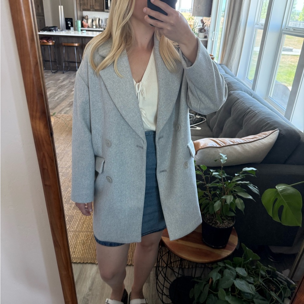 Abercrombie & Fitch Short Wool-Blend Coat